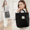 image:imageIswee Canvas Tote Bag for Women Casual Shoulder Work Bag Crossbody Top Handle Bag Shopping Handbags for Women Black