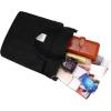 image:imageIswee Canvas Tote Bag with Zipper Multi Pockets Tote Purse for Women Fashion Crossbody Tote Shoulder Bag Handbag Everyday BagBlack