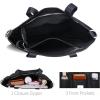 image:imageIswee Canvas Tote Bag with Zipper Multi Pockets Tote Purse for Women Fashion Crossbody Tote Shoulder Bag Handbag Everyday BagBlack