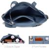 image:imageIswee Canvas Tote Bag with Zipper Multi Pockets Tote Purse for Women Fashion Crossbody Tote Shoulder Bag Handbag Everyday BagBlue