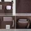 image:imageIswee Canvas Tote Bag with Zipper Multi Pockets Tote Purse for Women Fashion Crossbody Tote Shoulder Bag Handbag Everyday BagCoffee
