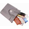 image:imageIswee Canvas Tote Bag with Zipper Multi Pockets Tote Purse for Women Fashion Crossbody Tote Shoulder Bag Handbag Everyday BagGray