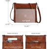 image:imageIswee Crossbody Bag for Women Leather Purses Fashion Designer HandbagsLarge Brown