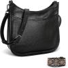 image:imageIswee Crossbody Bags for Women Genuine Leather Purses Vintage Shoulder Handbags Travel Cross Body Bag with Boho StrapBlack