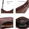image:imageIswee Crossbody Bags for Women Genuine Leather Purses Vintage Shoulder Handbags Travel Cross Body Bag with Boho StrapCoffee