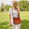 image:imageIswee Crossbody Bags for Women Genuine Leather Purses Vintage Shoulder Handbags Travel Cross Body Bag with Boho StrapGreen