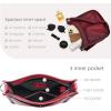 image:imageIswee Crossbody Bags for Women Genuine Leather Purses Vintage Shoulder Handbags Travel Cross Body Bag with Boho StrapWine