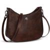 image:imageIswee Genuine Leather Crossbody Bag Ladies Handbags for Everyday Purse Straps Wide Shoulder Strap