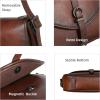 image:imageIswee Genuine Leather Crossbody Bag for Women Lightweight Medium Shoulder Purse with Adjustable Strap Travel Satchel Handbags  Leather Designer Purse Medium Size TravelCoffee
