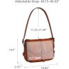 image:imageIswee Genuine Leather Crossbody Bag for Women Lightweight Medium Shoulder Purse with Adjustable Strap Travel Satchel Handbags  Leather Designer Purse Medium Size TravelBrown