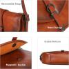 image:imageIswee Genuine Leather Crossbody Bag for Women Lightweight Medium Shoulder Purse with Adjustable Strap Travel Satchel Handbags  Leather Designer Purse Medium Size TravelBrown