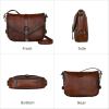 image:imageIswee Genuine Leather Crossbody Bag for Women Lightweight Medium Shoulder Purse with Adjustable Strap Travel Satchel Handbags  Leather Designer Purse Medium Size TravelCoffee