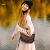 image:imageIswee Genuine Leather Crossbody Bag for Women Lightweight Medium Shoulder Purse with Adjustable Strap Travel Satchel Handbags  Leather Designer Purse Medium Size TravelBrown