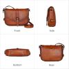 image:imageIswee Genuine Leather Crossbody Bag for Women Lightweight Medium Shoulder Purse with Adjustable Strap Travel Satchel Handbags  Leather Designer Purse Medium Size TravelBrown