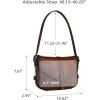 image:imageIswee Genuine Leather Crossbody Bag for Women Lightweight Medium Shoulder Purse with Adjustable Strap Travel Satchel Handbags  Leather Designer Purse Medium Size TravelCoffee