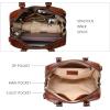 image:imageIswee Genuine Leather Purses for Women Designer Hobo Crossbody Bag Satchel Handbags Top Handle Purses for TravelBrown