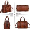 image:imageIswee Genuine Leather Purses for Women Designer Hobo Crossbody Bag Satchel Handbags Top Handle Purses for TravelBrown