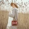 image:imageIswee Genuine Leather Purses for Women Designer Hobo Crossbody Bag Satchel Handbags Top Handle Purses for TravelCoffee