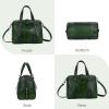 image:imageIswee Genuine Leather Purses for Women Designer Hobo Crossbody Bag Satchel Handbags Top Handle Purses for TravelGreen