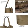image:imageIswee Genuine Leather Purses for Women Shoulder Handbags Designer Hobo Crossbody Purse Top Handle PurseElephant Gray