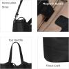image:imageIswee Genuine Leather Purses for Women Shoulder Handbags Designer Hobo Crossbody Purse Top Handle PurseIr025black