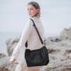 image:imageIswee Genuine Leather Purses for Women Shoulder Handbags Designer Hobo Crossbody Purse Top Handle PurseIw003black