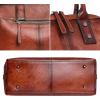 image:imageIswee Genuine Leather Satchel Tote Bag Top Handle Handbag Designer Shoulder Bag Large Capacity Cross Body BagBrown