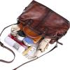 image:imageIswee Genuine Leather Satchel Tote Bag Top Handle Handbag Designer Shoulder Bag Large Capacity Cross Body BagCoffee