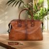 image:imageIswee Genuine Leather Satchel Tote Bag Top Handle Handbag Designer Shoulder Bag Large Capacity Cross Body BagLight Brown