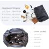 image:imageIswee Genuine Leather Satchel Tote Bag Top Handle Handbag Designer Shoulder Bag Large Capacity Cross Body BagNavy Blue
