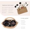 image:imageIswee Genuine Leather Shoulder Bags Purses and Handbags for Women Satchel Designer Cross Body Hobo Medium Size ToteApricot