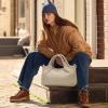 image:imageIswee Genuine Leather Shoulder Bags Purses and Handbags for Women Satchel Designer Cross Body Hobo Medium Size ToteBeige