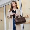 image:imageIswee Genuine Leather Shoulder Bags Purses and Handbags for Women Satchel Designer Cross Body Hobo Medium Size ToteCoffee