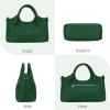 image:imageIswee Genuine Leather Shoulder Bags Purses and Handbags for Women Satchel Designer Cross Body Hobo Medium Size ToteGreen