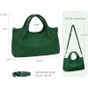 image:imageIswee Genuine Leather Shoulder Bags Purses and Handbags for Women Satchel Designer Cross Body Hobo Medium Size ToteGreen