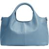 image:imageIswee Genuine Leather Shoulder Bags Purses and Handbags for Women Satchel Designer Cross Body Hobo Medium Size ToteLight Blue