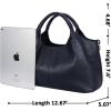 image:imageIswee Genuine Leather Shoulder Bags Purses and Handbags for Women Satchel Designer Cross Body Hobo Medium Size ToteNavy Blue