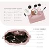 image:imageIswee Genuine Leather Shoulder Bags Purses and Handbags for Women Satchel Designer Cross Body Hobo Medium Size TotePink