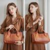 image:imageIswee Genuine Leather Shoulder Bags Purses and Handbags for Women Satchel Designer Cross Body Hobo Medium Size ToteSorrel