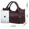 image:imageIswee Genuine Leather Shoulder Bags Purses and Handbags for Women Satchel Designer Cross Body Hobo Medium Size ToteViolet