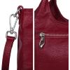 image:imageIswee Genuine Leather Shoulder Bags Purses and Handbags for Women Satchel Designer Cross Body Hobo Medium Size ToteWine