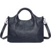 image:imageIswee Genuine Leather Top Handle Purse Satchel Bag Designer Shoulder Bag Tote Ladies Crossbody Bag for WomenNavy Blue
