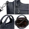 image:imageIswee Genuine Leather Top Handle Purse Satchel Bag Designer Shoulder Bag Tote Ladies Crossbody Bag for WomenNavy Blue