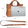 image:imageIswee Genuine Leather Top Handle Purse Satchel Bag Designer Shoulder Bag Tote Ladies Crossbody Bag for WomenSorrel