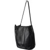 image:imageIswee Genuine Leather Tote Bucket Bags Hobo Shoulder Bags Purse and Handbags for Women TrendyBlack