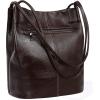 image:imageIswee Genuine Leather Tote Bucket Bags Hobo Shoulder Bags Purse and Handbags for Women TrendyCoffeelichee