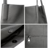 image:imageIswee Genuine Leather Tote Bucket Bags Hobo Shoulder Bags Purse and Handbags for Women TrendyGreylichee