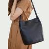 image:imageIswee Genuine Leather Tote Bucket Bags Hobo Shoulder Bags Purse and Handbags for Women TrendyNavy Bluelichee