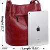 image:imageIswee Genuine Leather Tote Bucket Bags Hobo Shoulder Bags Purse and Handbags for Women TrendyWinelichee