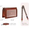 image:imageIswee Leather Bag Crossbody Bag for Woman Purses and Handbag Shoulder Bags Medium Pocketbooks Detachable Long Straps SatchelBrown